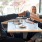friends eating in pizza parlor