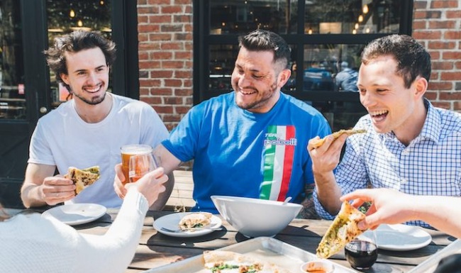 Neighborhood Friends grabbing dinner